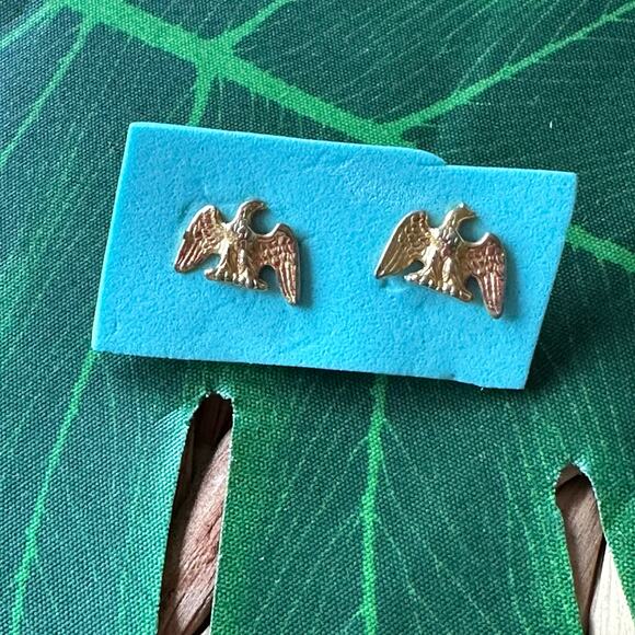 BOGO FREE GOLDEN EAGLE STUD EARRINGS - Picture 3 of 5